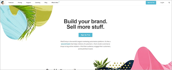 Mailchimp Homepage