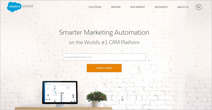 Pardot Smarter Marketing automation Homepage