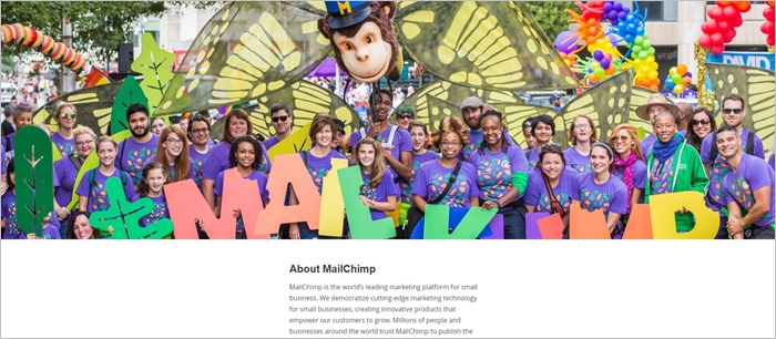 mailchimp about us page