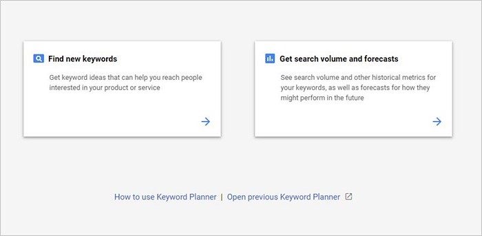 Google Keyword Planner