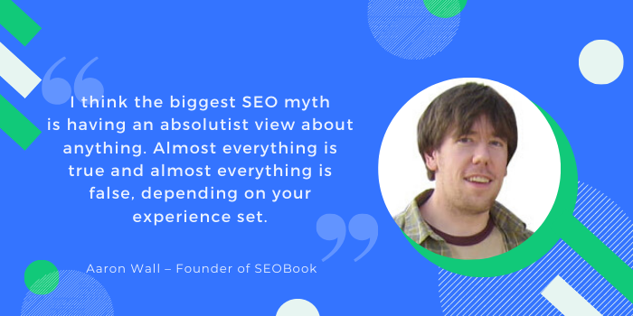 SEO myth by Aaron Wall