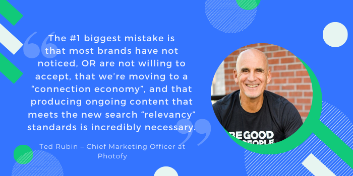 SEO mistake by Ted Rubin