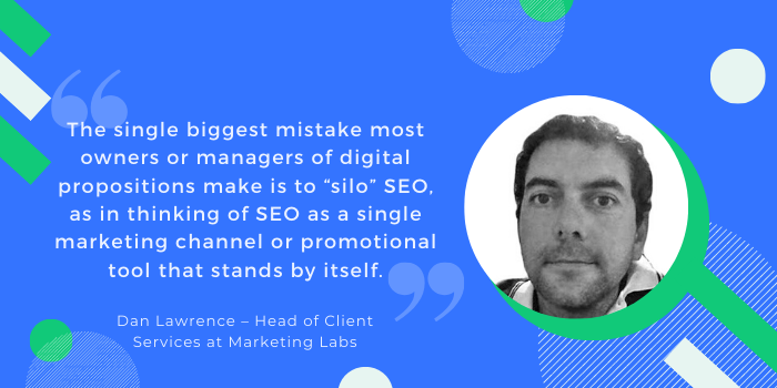 SEO mistake by Dan Lawrence