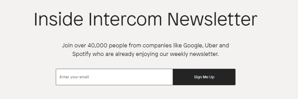 Growth Newsletter - Inside Intercom