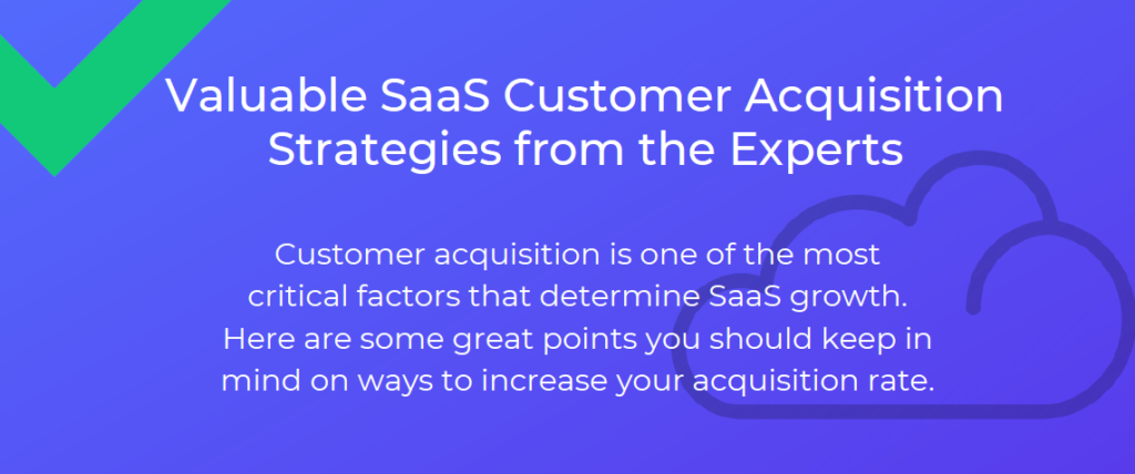 Valuable SaaS Customer Acquisition Strategies from the Experts - Infographic