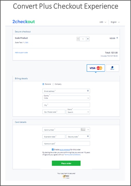 Convert Plus Checkout Experience