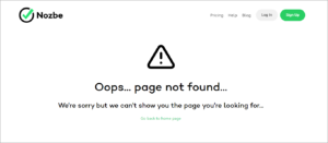 nozbe 404 error page