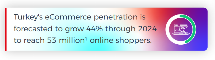 eCommerce penetration rate Turkey