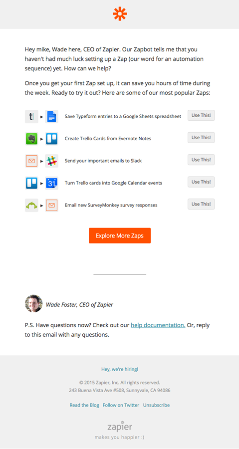 Zapier newsletter