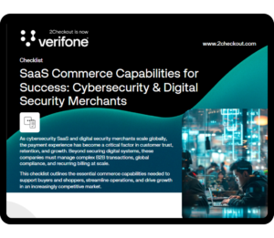 SaaS Commerce Capabilities for Success Cybersecurity & Digital Security Merchants