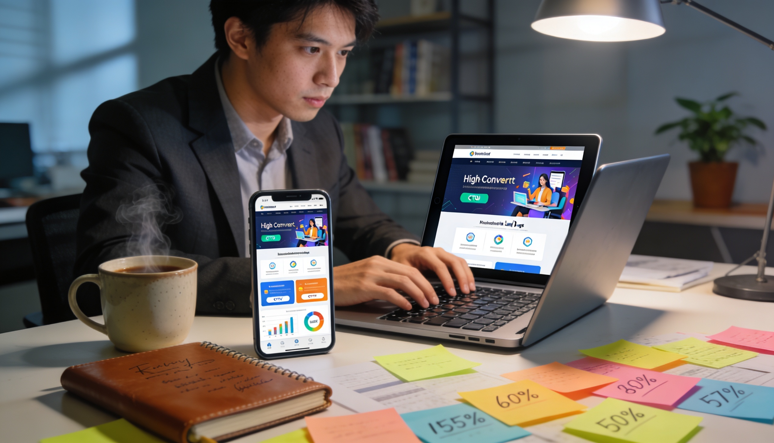 affiliate marketing creative assets and landing pages